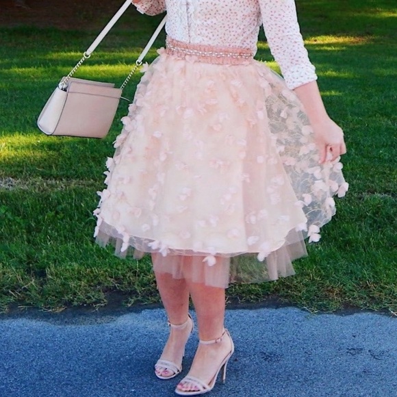 Eva Franco petal fluttered fête tulle skirt size 6
